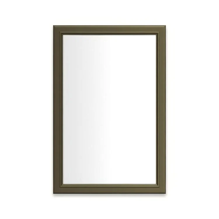 Medicine Cabinet Main Line 20 x 30 Inch 1 Doors Framed Mirror Brushed Black Flat Top Bryn Mawr Frame Slow Close Hinges 4 Inch - Frankwebs