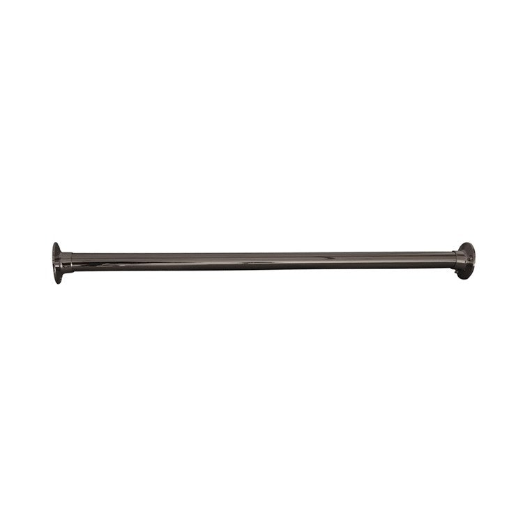 Shower Rod Straight with 310 Flanges Brushed Nickel 36 Inch Brass - Frankwebs