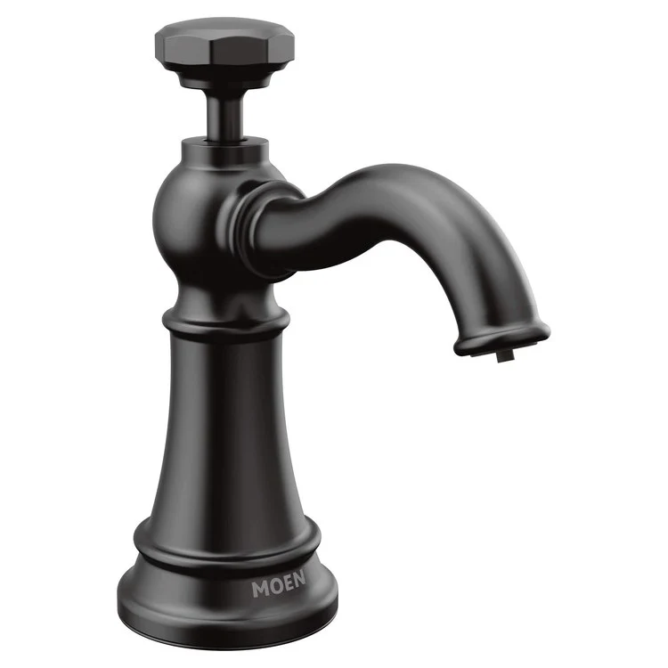 Soap Dispenser Paterson Matte Black Traditional 18 Ounce 3-1/2 Inch 5 Inch S3955BL - Frankwebs