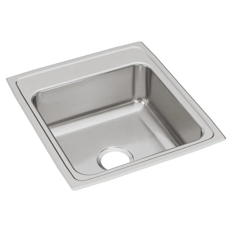Kitchen Sink Gourmet 19.5 x 22 Inch Single Bowl Lustrous Satin Drop-In 10-1/8 Inch - Frankwebs
