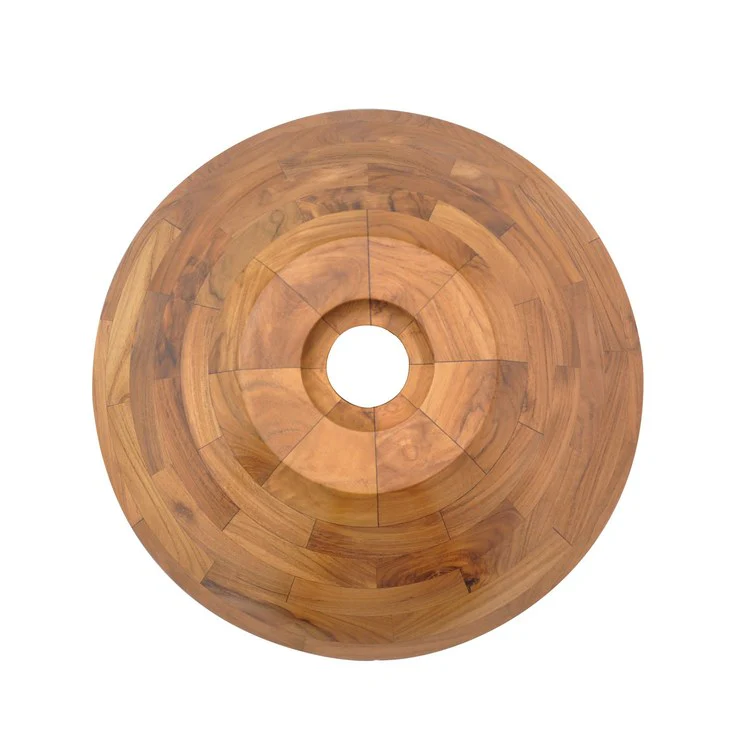 Vessel Catali Above Counter 13-3/4 Inch Teak Natural Wood - Frankwebs