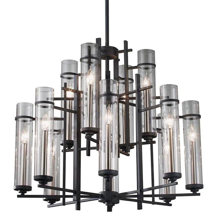 Ethan Twelve-Light Two-Tier Chandelier - Frankwebs