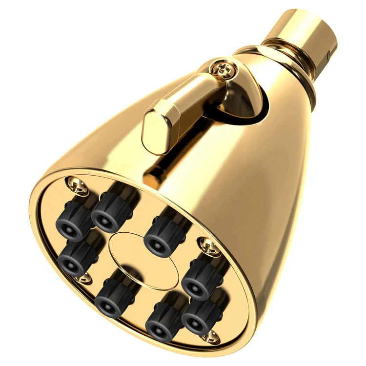 Single-Function Eight-Jet Showerhead - Aged Brass - Frankwebs