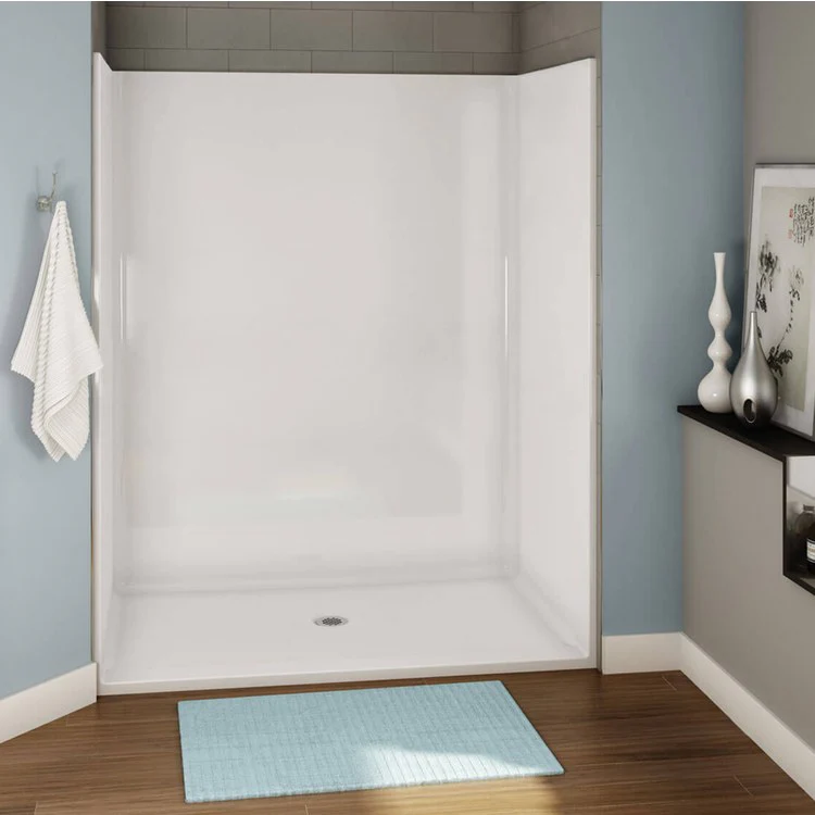 Shower Module 63 x 37 x 75-1/2 Inch AcrylX White 1 Pieces Less Seat - Frankwebs