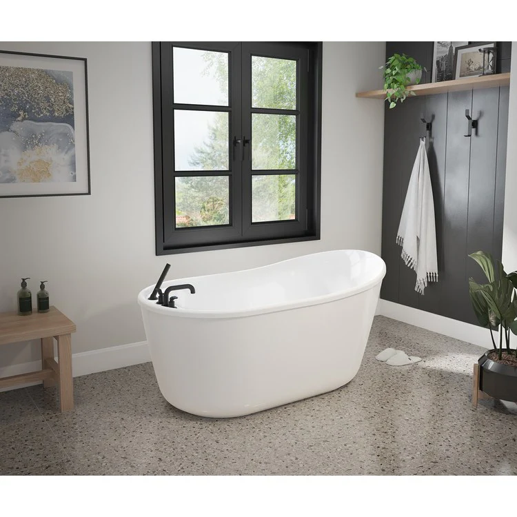Freestanding Tub Finlay 58 x 32 x 27-3/4 Inch 2 Piece End Drain White Oval - Frankwebs