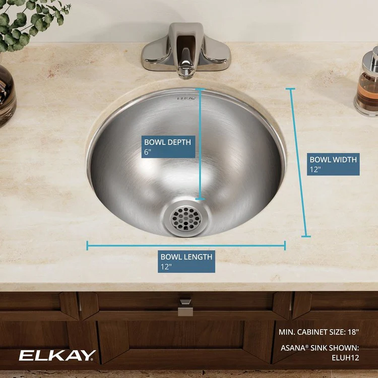Sink Bowl Asana Single Bowl Undermount with Reveal 14.375 x 6 Inch Lustrous Satin - Frankwebs