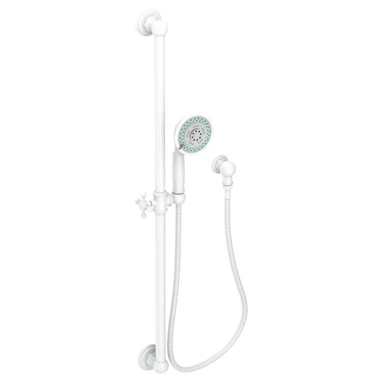 Handshower Set Tub and Shower Slidebar with Cross Handle Midnight Chrome 3 Function 1.8 Gallons per Minute - Frankwebs