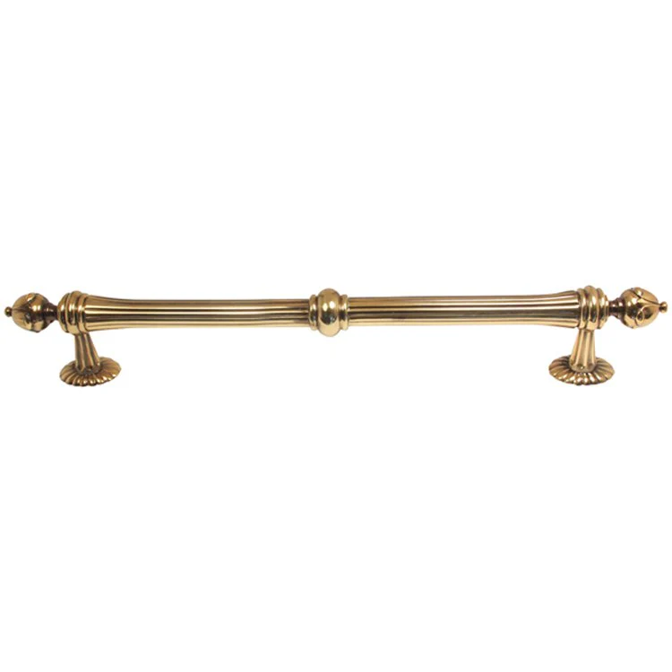 Pull Ornate Oversized Satin Nickel Brass 12 Inch 12-1/4 Inch 2-1/2 Inch - Frankwebs