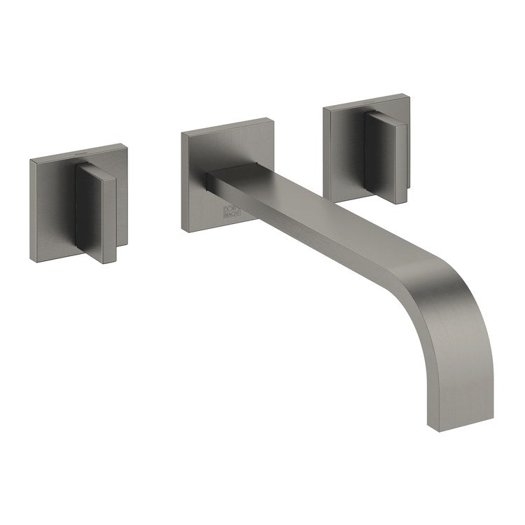 Lavatory Faucet MEM Wall Mount Mixer 2 Lever ADA WaterSense Brushed Champagne 1.2 Gallons per Minute Less Drain 3 Hole - Frankwebs