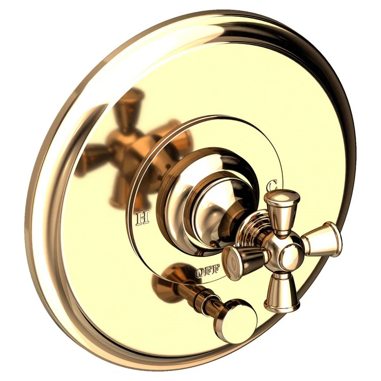 Sutton Pressure Balance Tub/Shower Valve Trim Only with Cross Handle - Satin Bronze PVD - Frankwebs