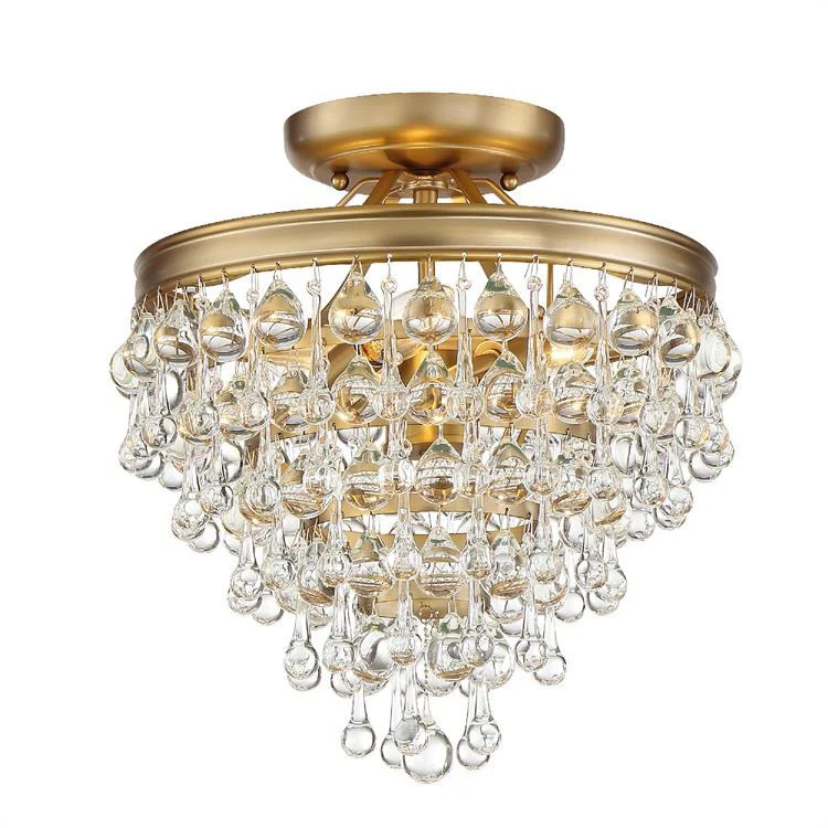 Calypso Three-Light Flush Mount Ceiling Fixture - Frankwebs