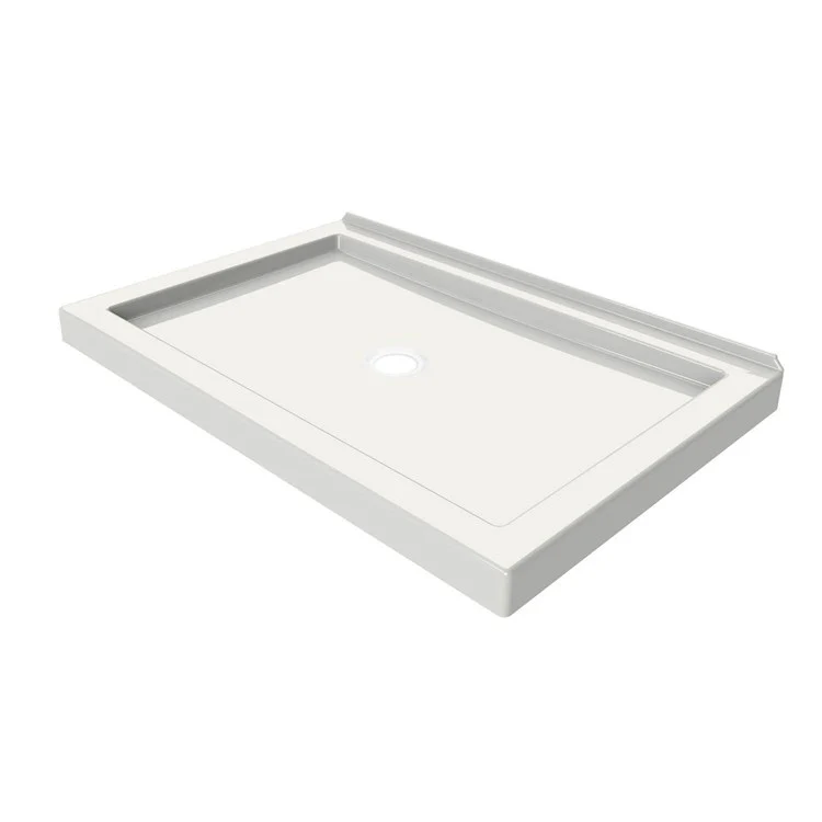 Shower Base B3 Round Drain/Wall Mount White 48L x 32W Inch Acrylic Center - Frankwebs