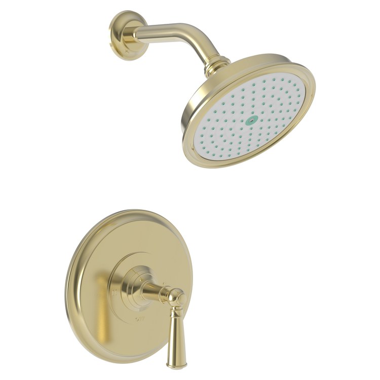 Aylesbury Pressure Balance Shower Trim with Lever Handle - Polished Brass Uncoated - Frankwebs