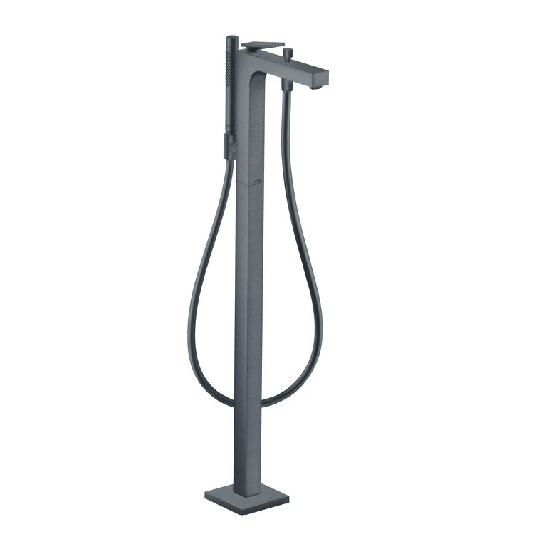 Tub Filler Trim Citterio Freestanding with Wand Rhombic Cut 1 Lever Brushed Black Chrome - Frankwebs