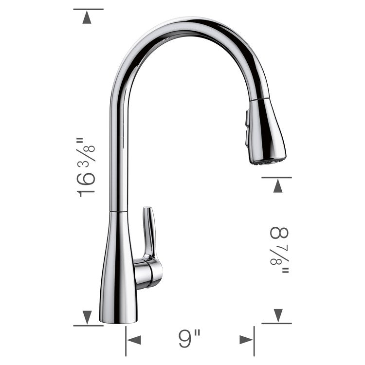Atura Single Handle Pull Down Kitchen Faucet - Frankwebs