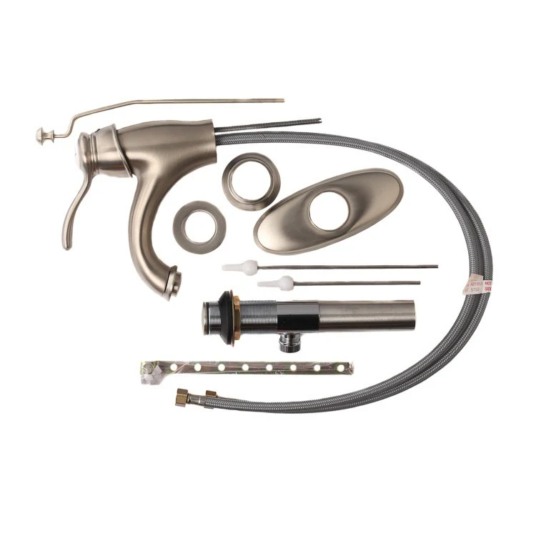 Kingsley Single Handle Low Arc Bathroom Faucet with Drain - Frankwebs