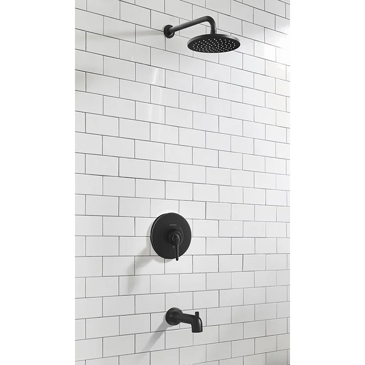 Studio S Pressure Balance Tub/Shower Valve Trim with Cartridge and Water-Saving Shower Head - Frankwebs