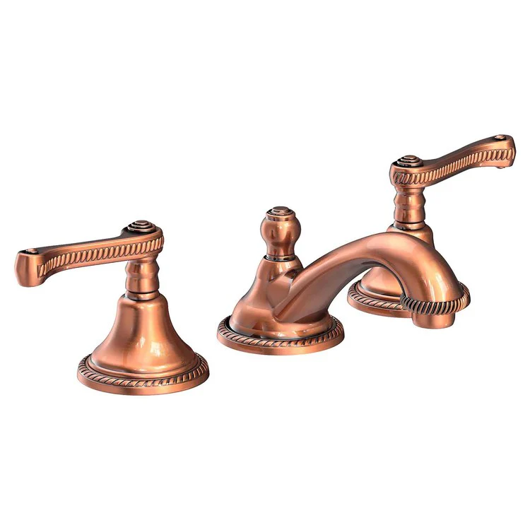Amisa Two Handle Widespread Bathroom Faucet with Cross Handles with Drain - Antique Copper - Frankwebs