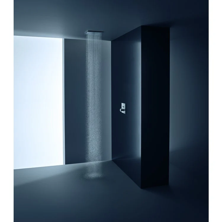 Showerhead ShowerSolutions 2 Function with Shower Arm & Green Diverter Chrome 9-3/8 Inch 1.75 Gallons per Minute PowderRain Intense PowderRain - Frankwebs