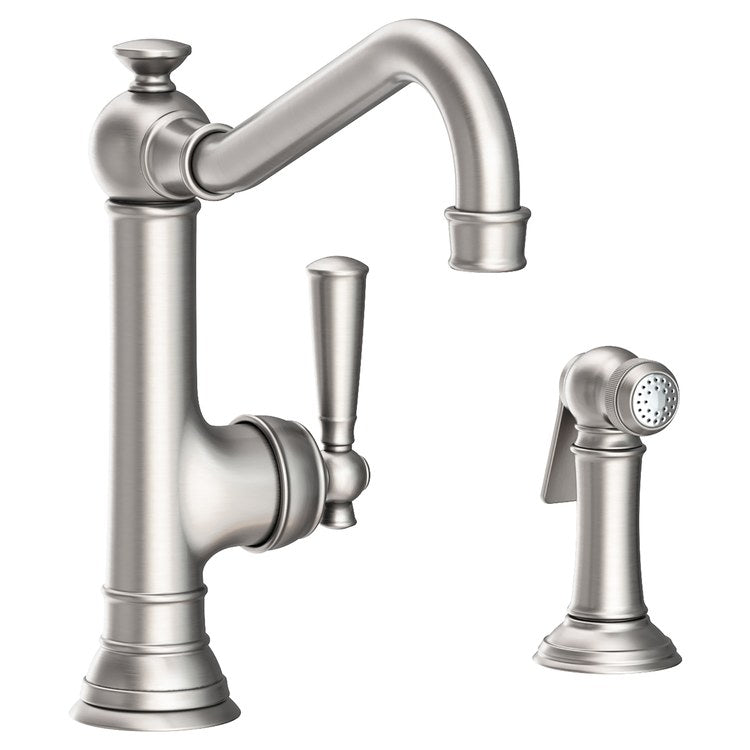 Jacobean Single Handle Kitchen Faucet with Side Sprayer - Frankwebs