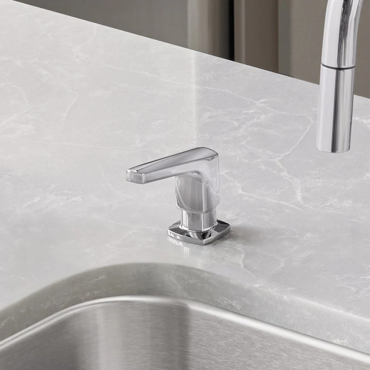 Soap Dispenser Rivana Polished Chrome Deck Mount Brass Pump 12 Fluid Ounce - Frankwebs