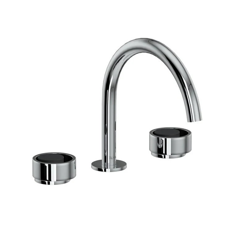 Lavatory Faucet Eclissi Deck Mount 2 Circular Satin Nickel/Matte Black 1.2 Gallons per Minute 4-1/8 Inch - Frankwebs