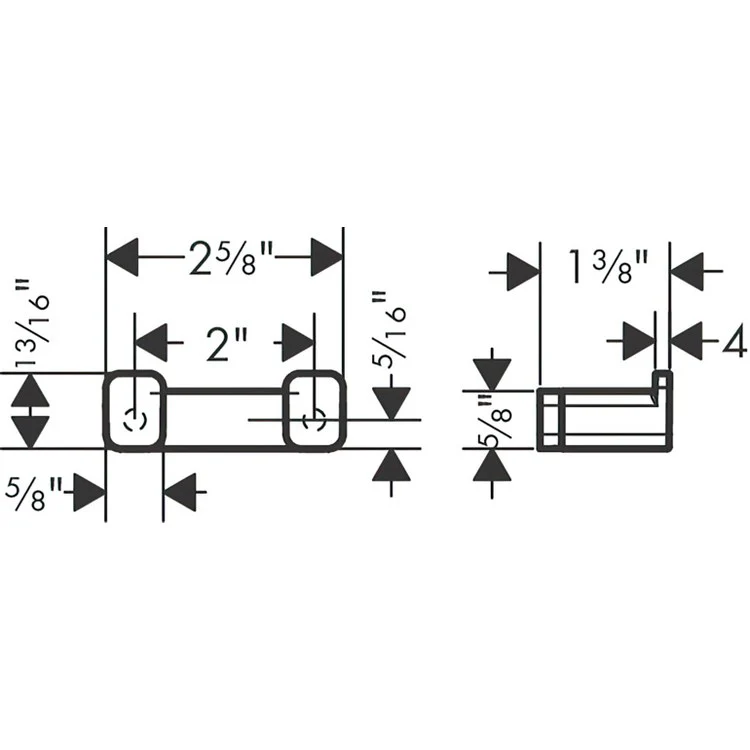 Towel Hook AddStoris Double Brushed Black Chrome 1-3/8 Inch Wall Mount Metal - Frankwebs