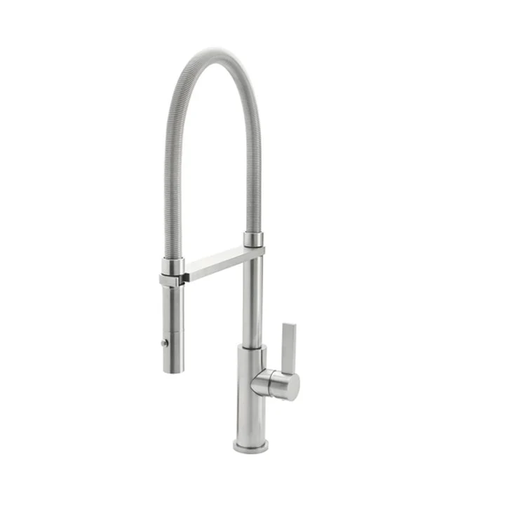 Kitchen Faucet Corsano Culinary 1 FB Series Lever ADA Satin Nickel Pull-Out Spout Height 7-5/16 Inch 1.8 Gallons per Minute - Frankwebs