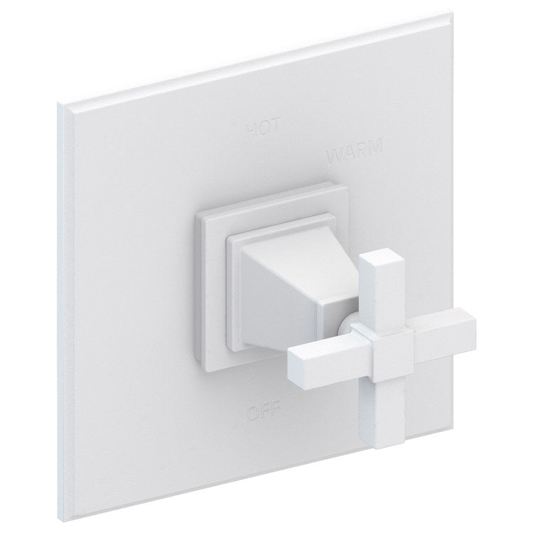 Pressure Balance Valve Trim Malvina Square 1 Cross Polished Chrome ADA Depth 4 Inch - Frankwebs