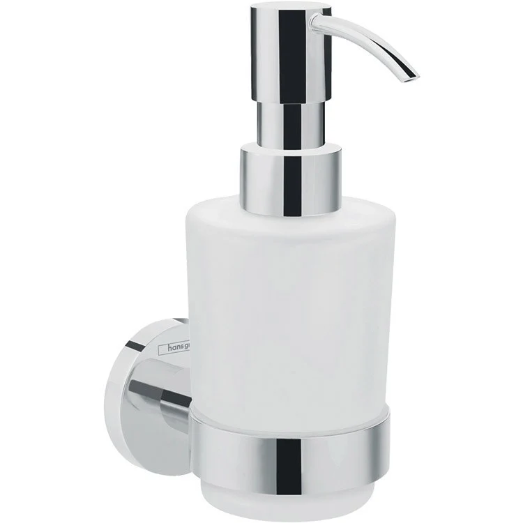 Soap Dispenser Logis Universal Chrome Wall Mount Glass Brass Pump 6.75 Fluid Ounce - Frankwebs