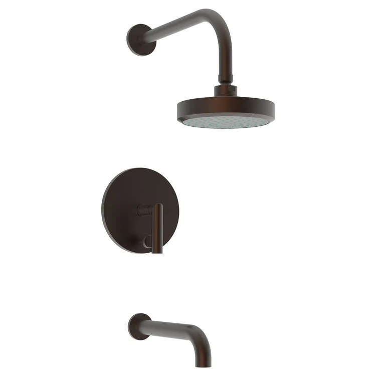 Pavani Pressure Balance Tub/Shower Trim with Lever Handle - Satin Bronze PVD - Frankwebs