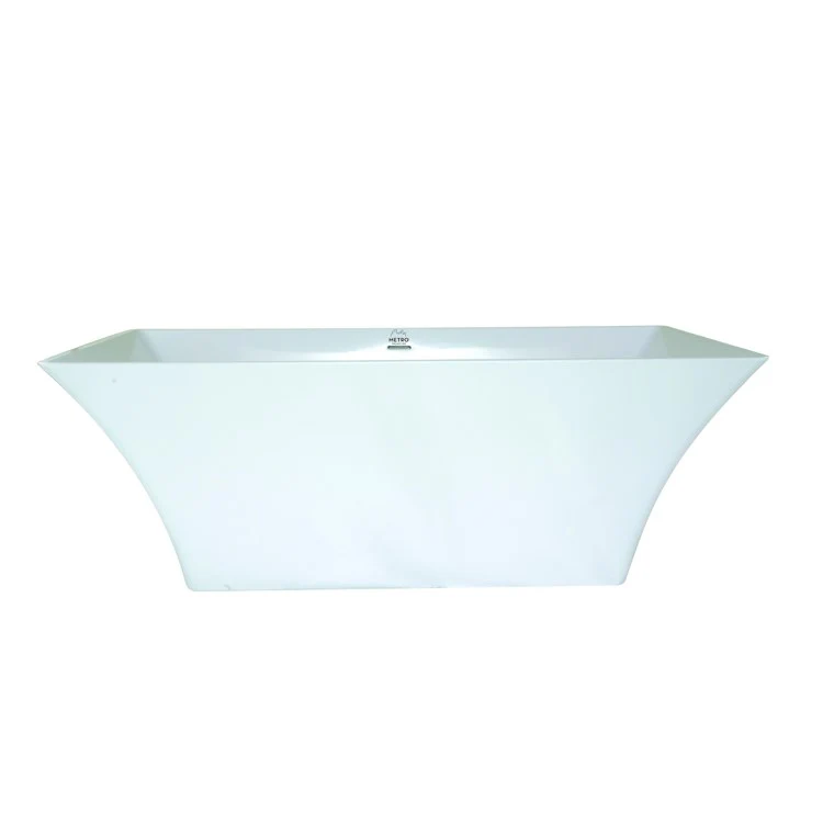 Soaking Tub Metro Collection Hyde 68 x 34 Inch Freestanding Tub Only Center White Hydroluxe SS - Frankwebs