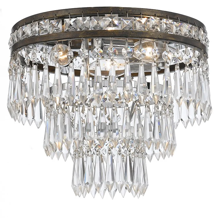 Mercer Three-Light Flush Mount Ceiling Fixture - Frankwebs