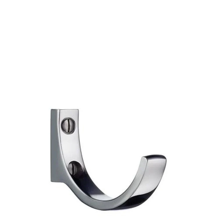 Hook Single Brushed Chrome 1-3/4 Inch 2-7/8 Inch Wall Mount Brass - Frankwebs