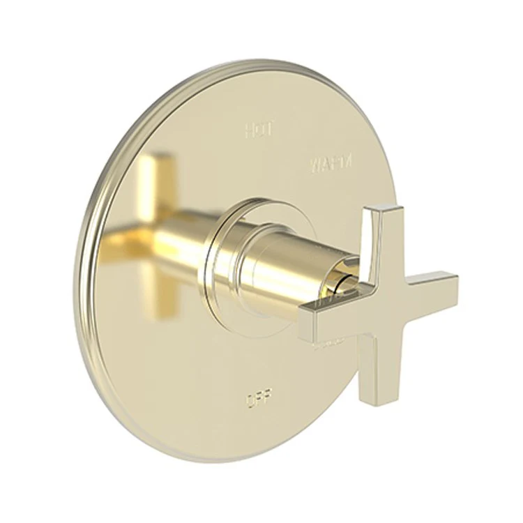 Pressure Balance Valve Trim Dorrance Round 1 Cross Polished Brass Uncoated Living ADA Depth 3-1/6 Inch - Frankwebs