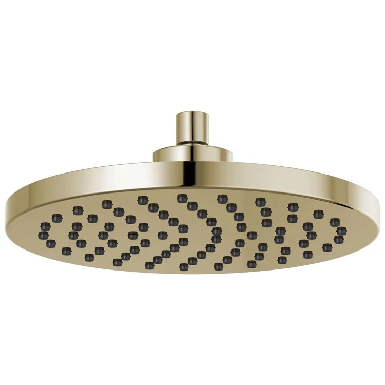 Showerhead Universal Showering 1 Function Rain Can Brilliance Luxe Gold 10 Inch 1.75 Gallons per Minute Round - Frankwebs