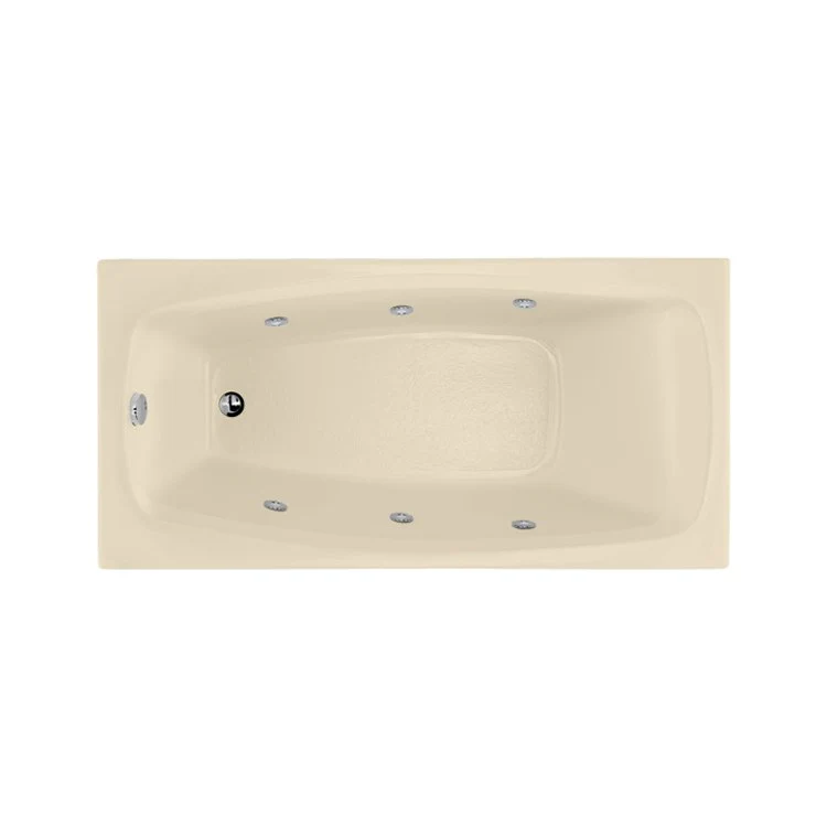 Whirlpool Tub Designer Collection Solitude 60 x 30 x 20 Inch Drop-In End Drain Biscuit Rectangle - Frankwebs