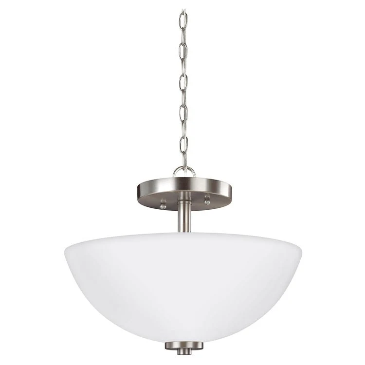 Oslo Two-Light LED Convertible Semi-Flush Mount Ceiling Fixture/Pendant - Frankwebs