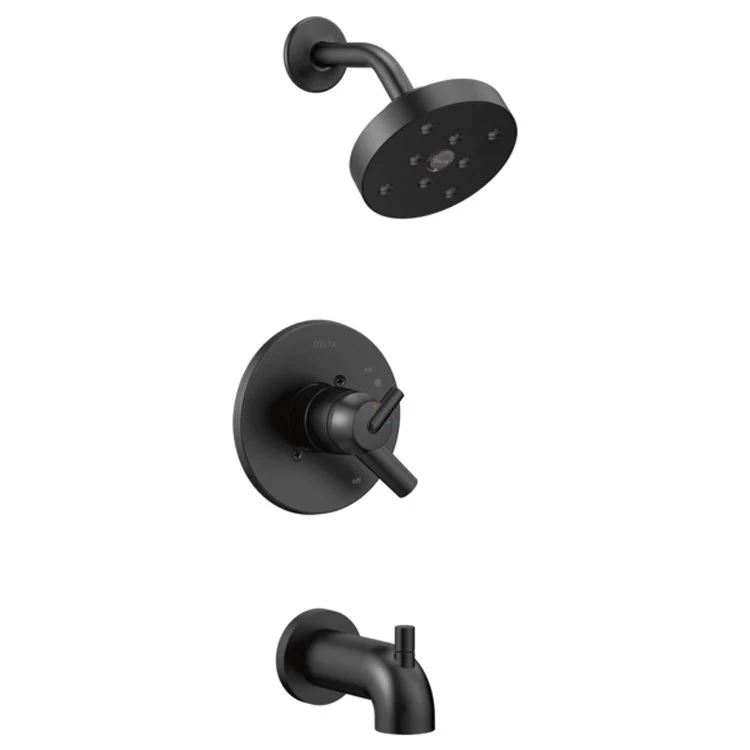 Tub and Shower Trim Trinsic Monitor 17 1 Lever Matte Black ADA 2.0 Gallons per Minute - Frankwebs