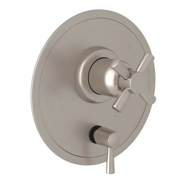 Pressure Balance Valve Trim Holborn 1/2 Inch with Diverter 2 Cross Polished Nickel - Frankwebs