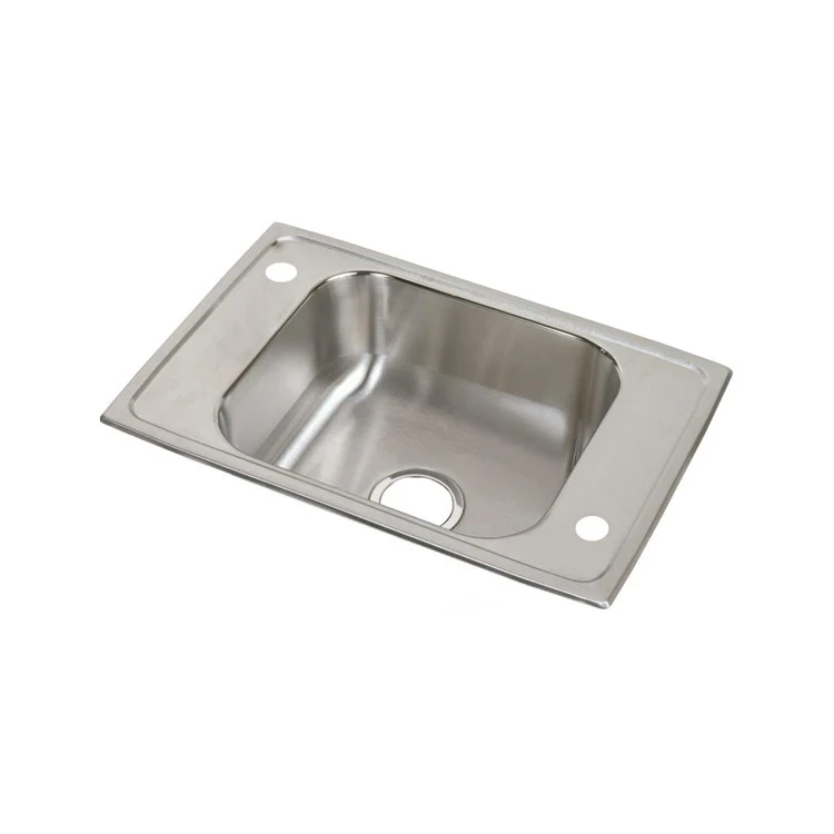 Classroom Sink Celebrity 25 x 17 Inch Single Bowl Rectangular 2LM Hole Brushed Satin Drop-In Minimum Cabinet Size 30 Inch 6-7/8 Inch 20 Gauge Bottom Only Pads - Frankwebs