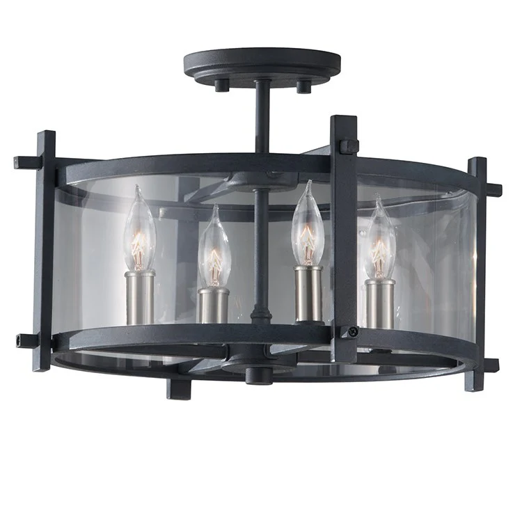 Ethan Four-Light Semi-Flush Mount Ceiling Fixture - Frankwebs