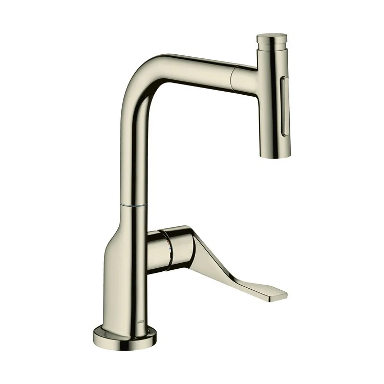 Kitchen Faucet Citterio Select On/Off Push Button sBox 1 Lever ADA Polished Nickel 150 Degree Swivel 1 Hole Brass 1.75 Gallons per Minute - Frankwebs