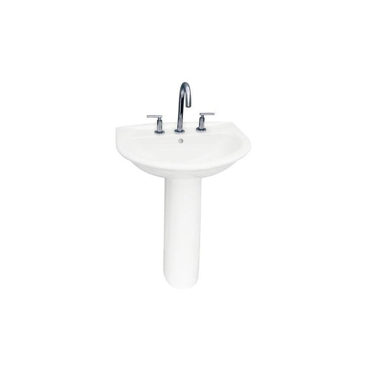 Pedestal Top Karla 550 21-3/4 Inch White 8 Inch Spread Vitreous China - Frankwebs