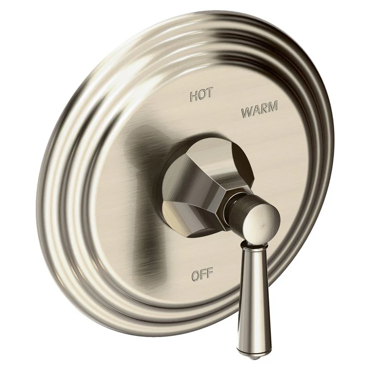 Pressure Balance Valve Trim Metropole Round 1 Lever Aged Brass ADA Depth 3-3/7 Inch - Frankwebs