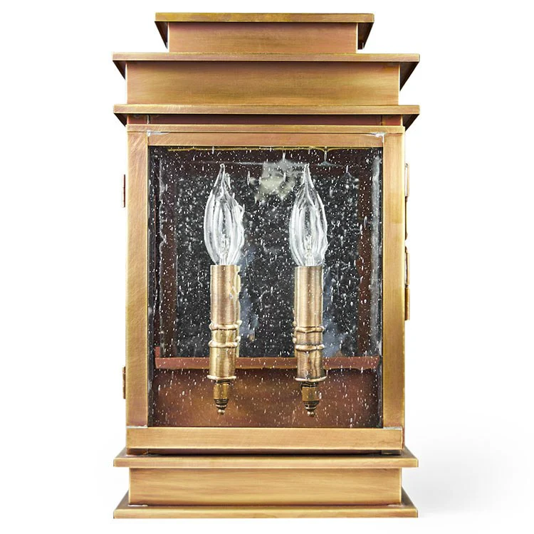 Empire Two-Light Outdoor Wall Lantern with Plain Mirror - Frankwebs