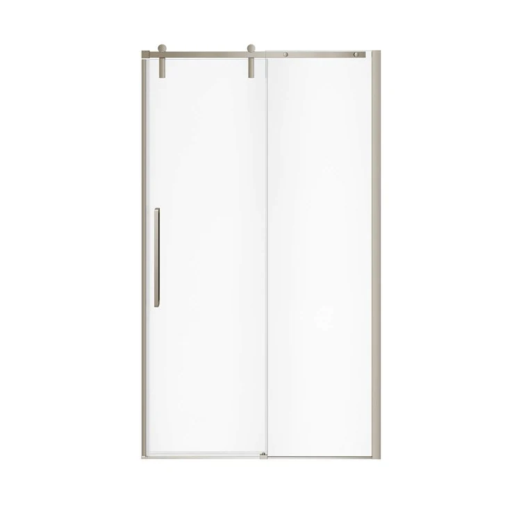 Return Panel Nebula Tempered Glass 46-1/2 x 78-3/4 Inch Brushed Nickel - Frankwebs