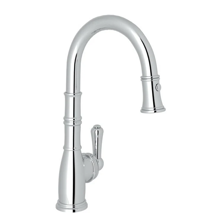 Bar Faucet Georgian Era 1 Lever Satin English Gold Pull Down Dual Spray Spout 1.75 Gallons per Minute - Frankwebs