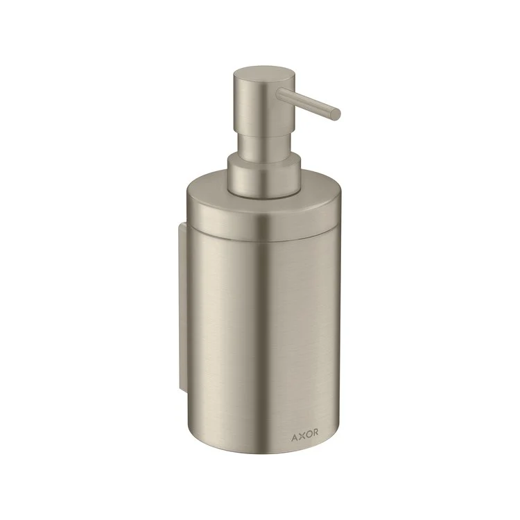 Soap Dispenser Universal Circular Brushed Black Chrome Wall Mount Metal Metal Pump 300 Milliliter - Frankwebs