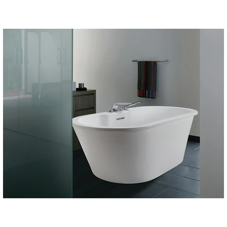 Air Tub New Yorker 10 72 x 36 Inch Freestanding Air Massage Center White Oval Acrylic 83 Gallons 23-1/4 Inch - Frankwebs